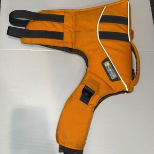 Orange Pet life Jacket Flotation with Reflective Stripes